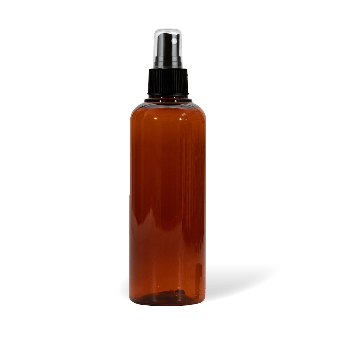 BROWN BOTTLE PLASTIC (WITH SPRAY CAP) 150ML