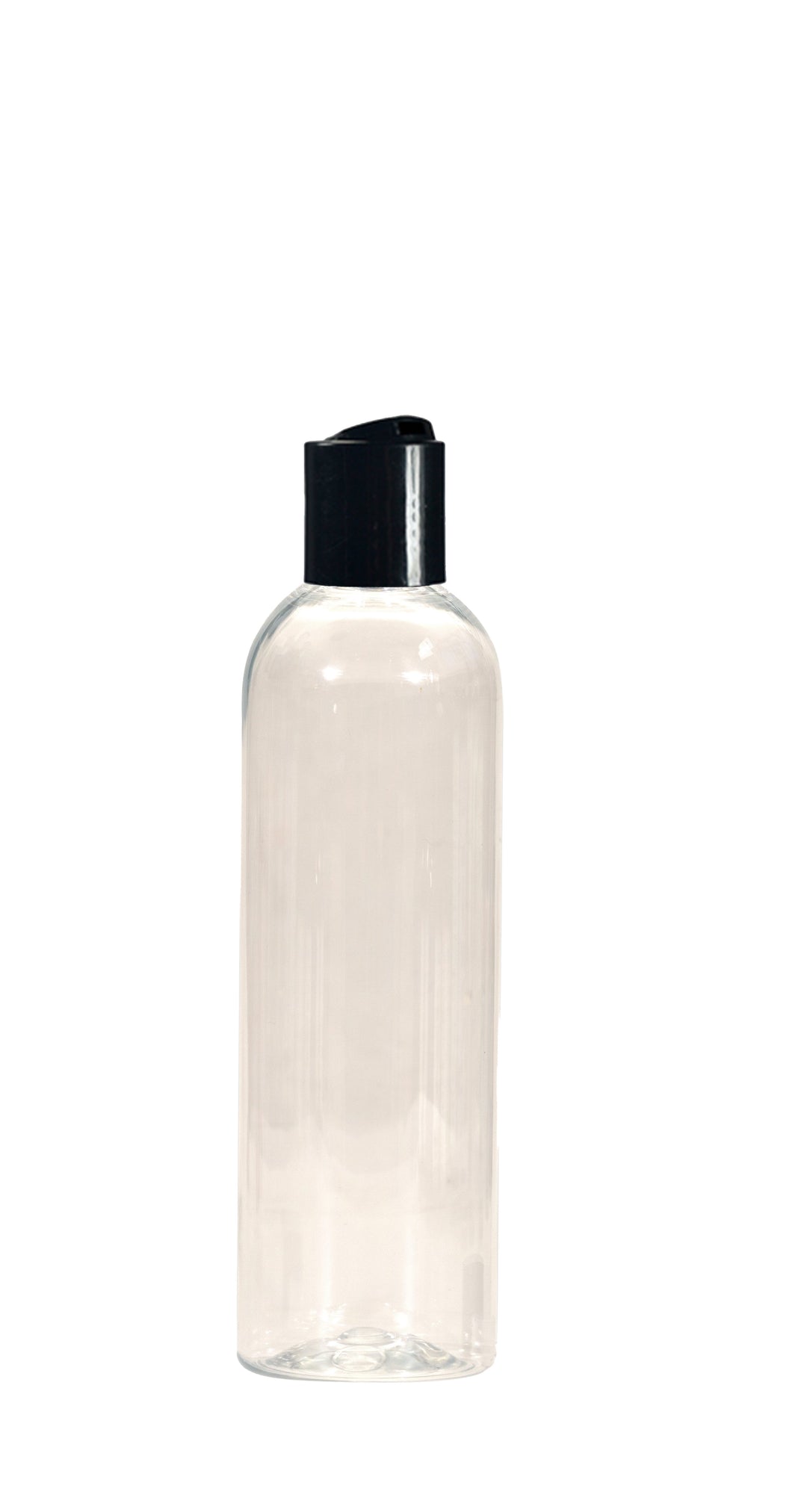 CLEAR BOTTLE PLASTIC (DISC TOP LID) 250ML