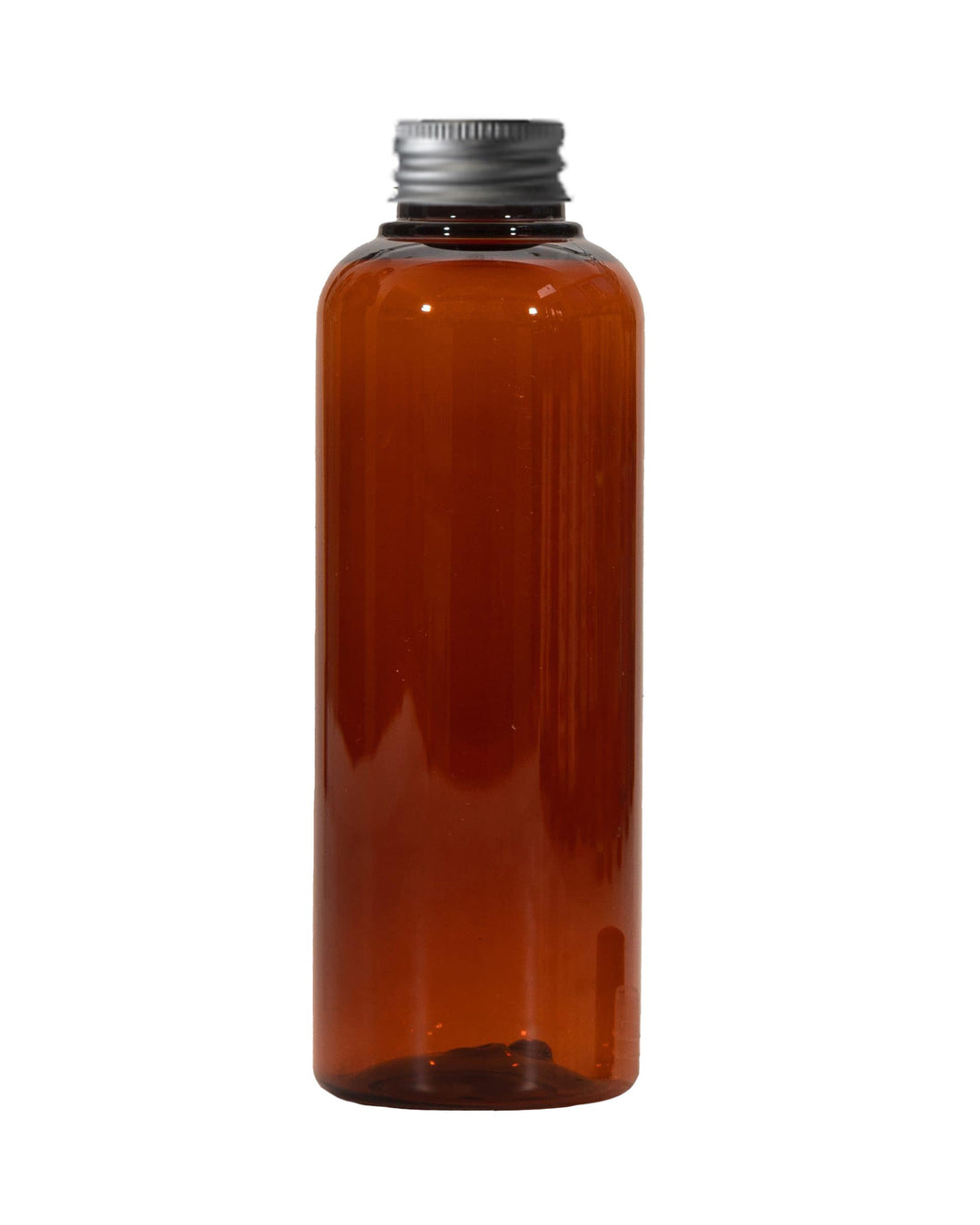 BROWN BOTTLE PLASTIC (ALUMINIUM LID) 100ML