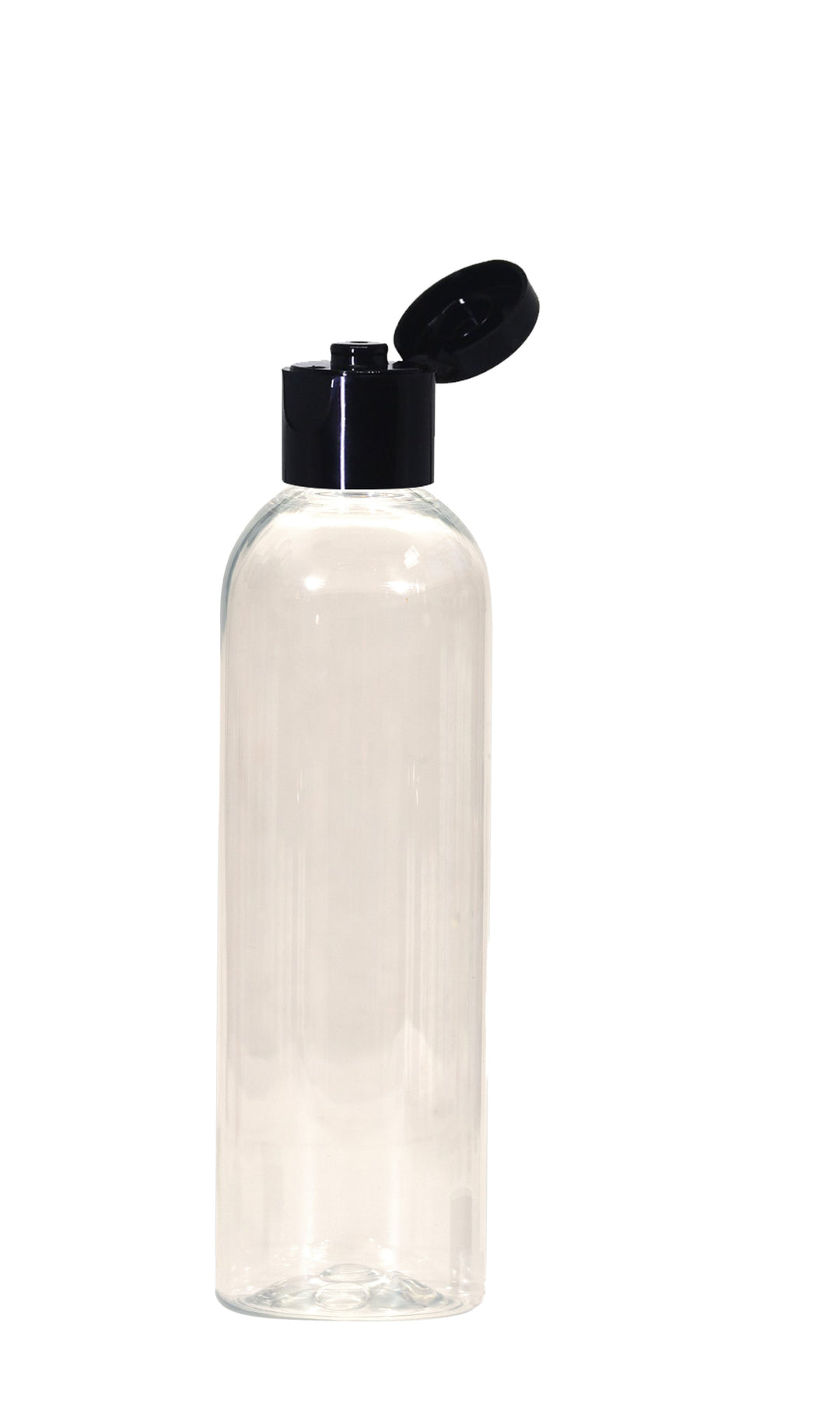 CLEAR BOTTLE PLASTIC (FLIP TOP) 250ML