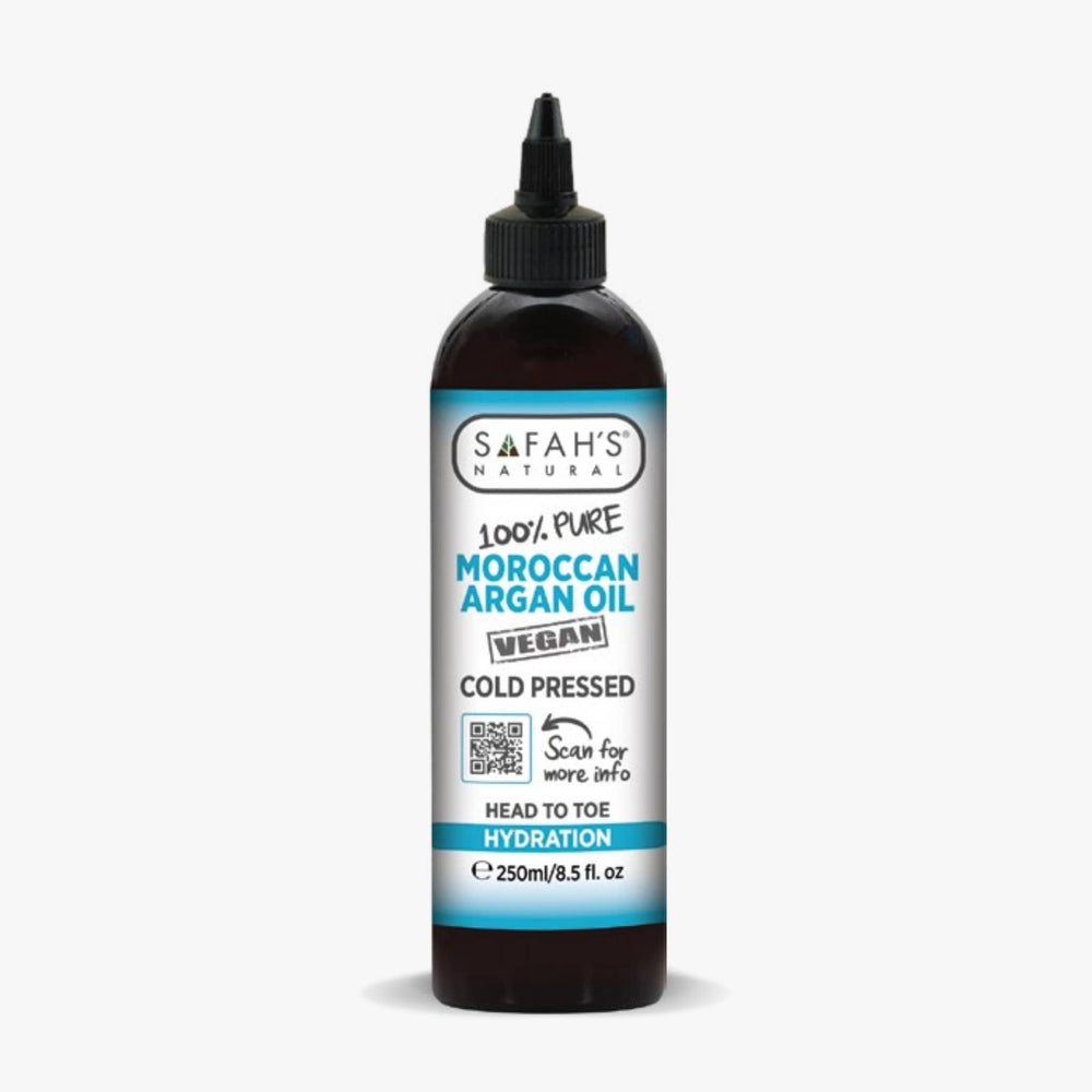 Bottle of Safah's Moroccan Argan Oil on a white background 250ml
