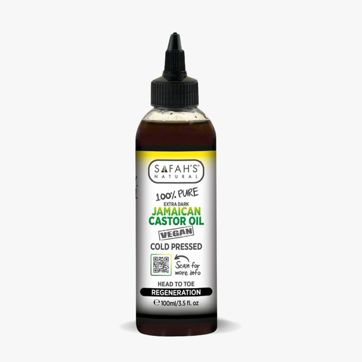 Safah's Jamaican Castor Oil bottle on a white background 100ml