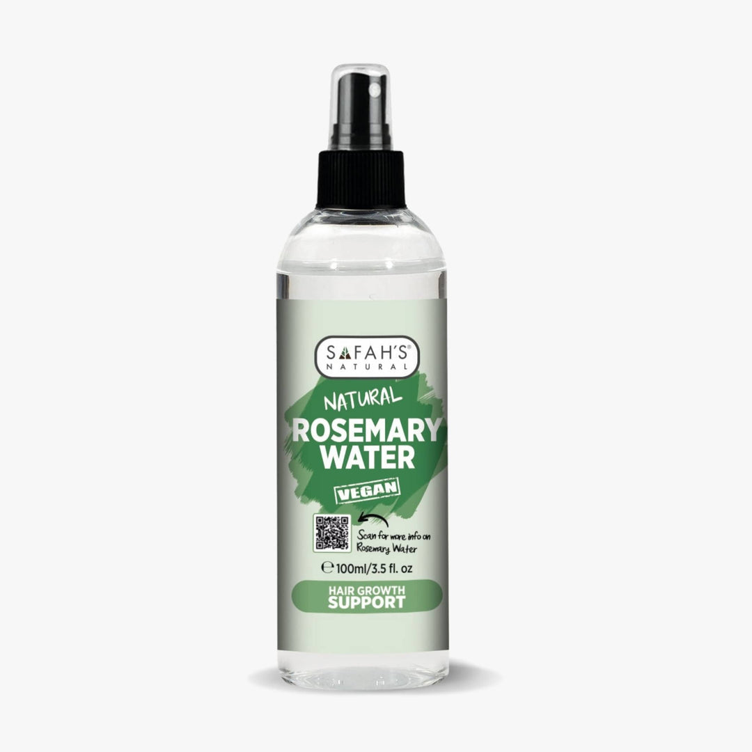 Safah's Naturals Rosemary Water bottle on a white background