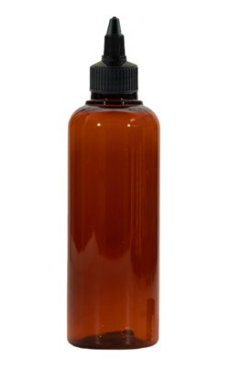 BROWN BOTTLE PLASTIC (WITH NOZZLE) 50ML