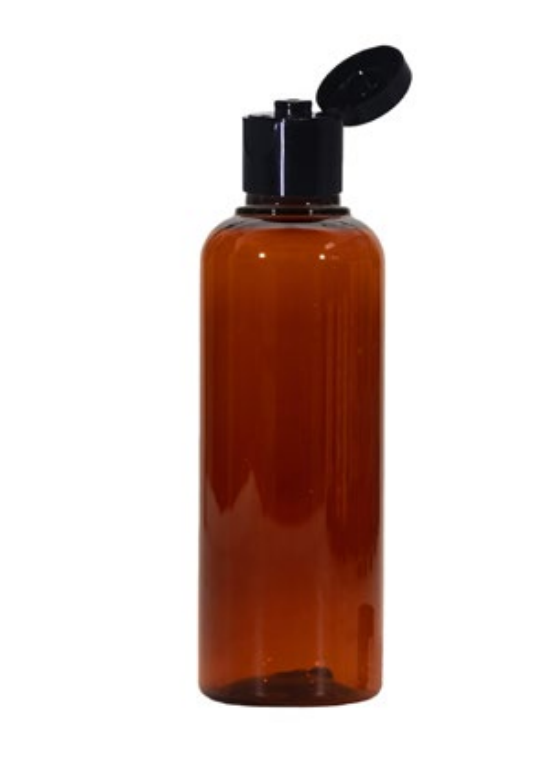 BROWN BOTTLE PLASTIC (FLIP TOP) 50ML