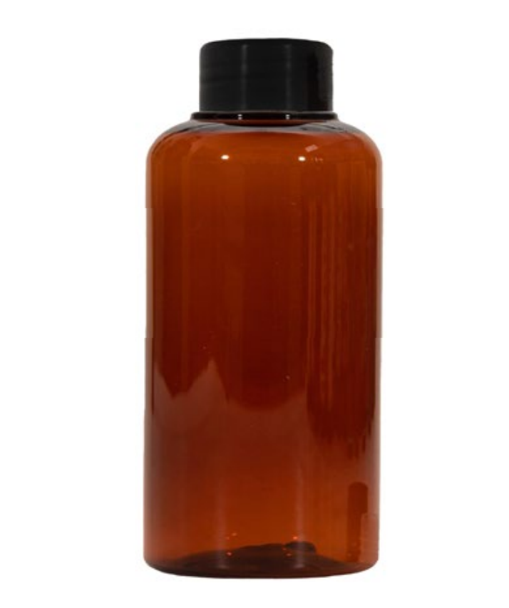 BROWN BOTTLE PLASTIC (PLUG HOLE) 150 ml