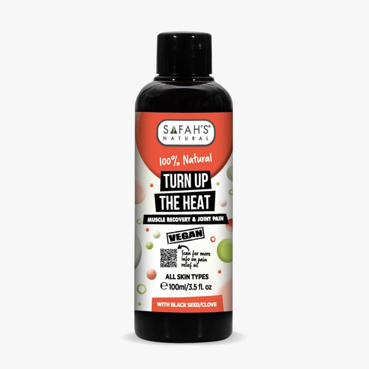 Safah's Natural product bottle with black cap and colorful label on a white background