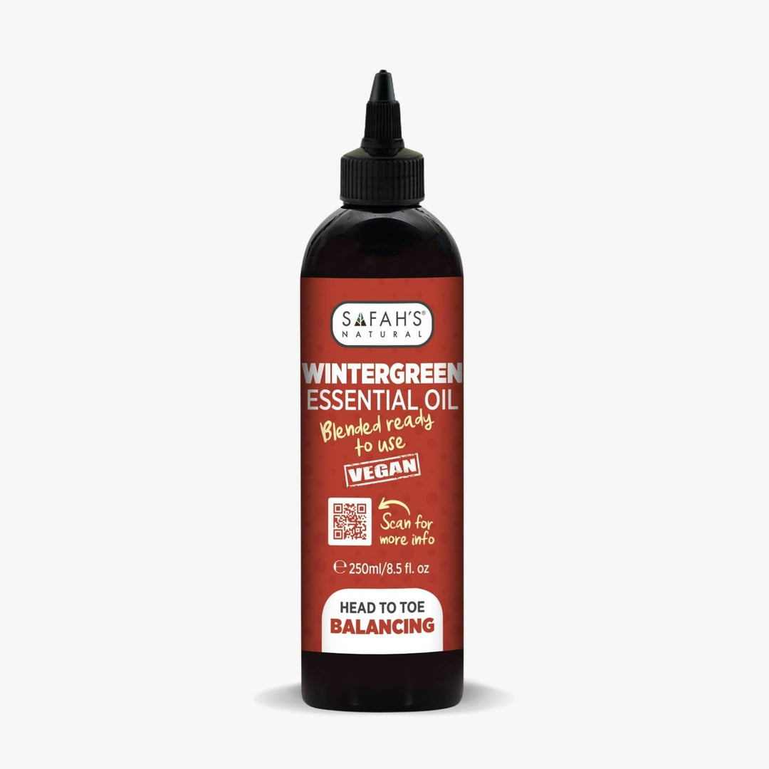 Blended Wintergreen Oil – 250ml | Pain Relief & Energising Aromatherapy Oil with Minty Freshness & Natural Wellness Support