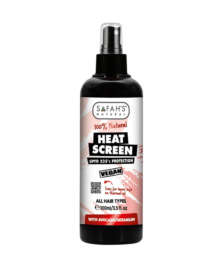 Heat Screen Heat Protector Spray - Avocado & Geranium Formula for All Hair Types