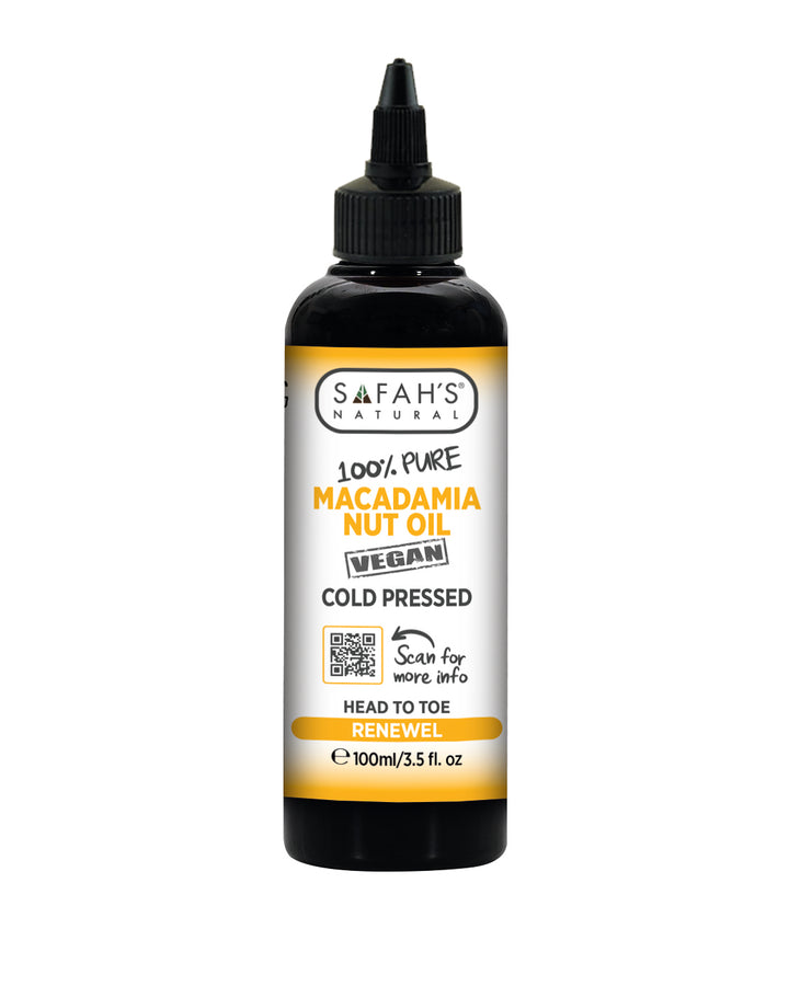 Macadamia Nut Oil | 100% Pure | Hair Growth, Skin Brightening & Natural Sun Protection Oil