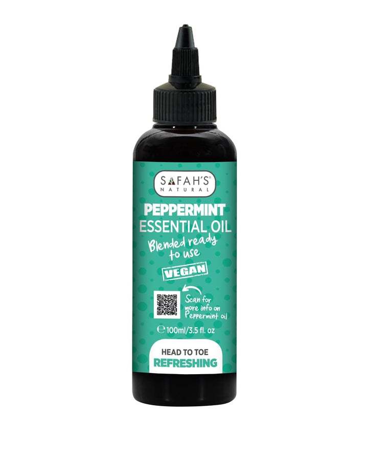 Blended Peppermint Oil – 100ml, 250ml | Refreshing Oil for Hair Growth, Clear Skin & Muscular Relief Massage