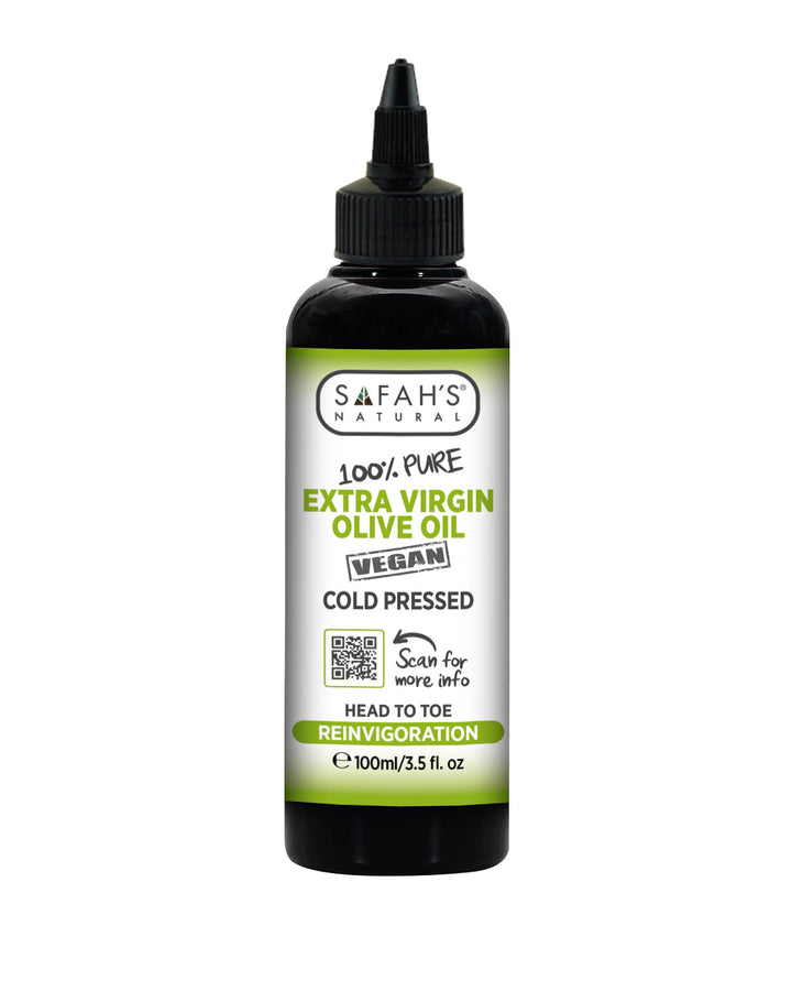 Olive Extra Virgin Oil 100% Pure – 100ml, 250ml | Olive Oil for Hair Growth, Skin Nourishment & Sunburn Relief