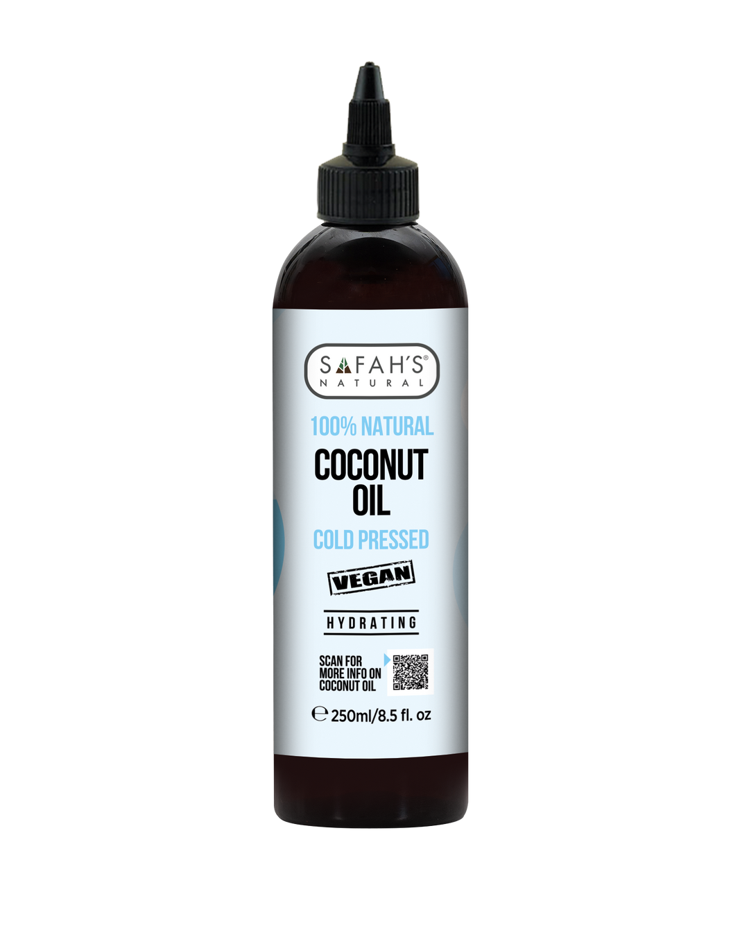 Natural Coconut Oil – 50ml – 100ml – 250ml | Deep Hydration, Hair Growth & Shine with Cold-Pressed Coconut Oil