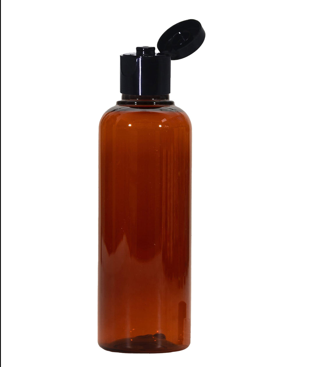 BROWN BOTTLE PLASTIC (FLIP TOP) 250ML
