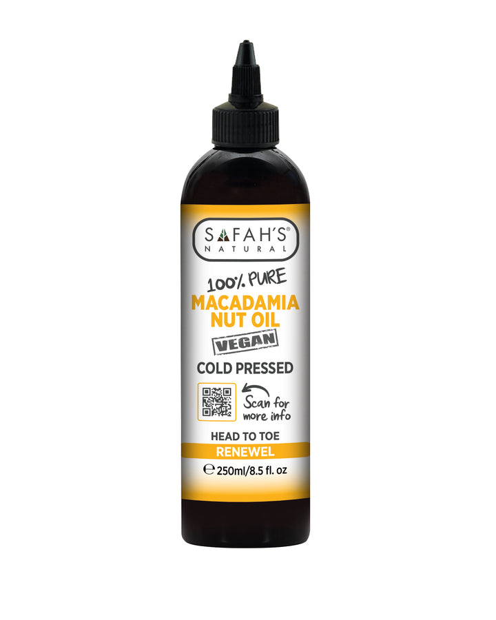 Macadamia Nut Oil | 100% Pure | Hair Growth, Skin Brightening & Natural Sun Protection Oil