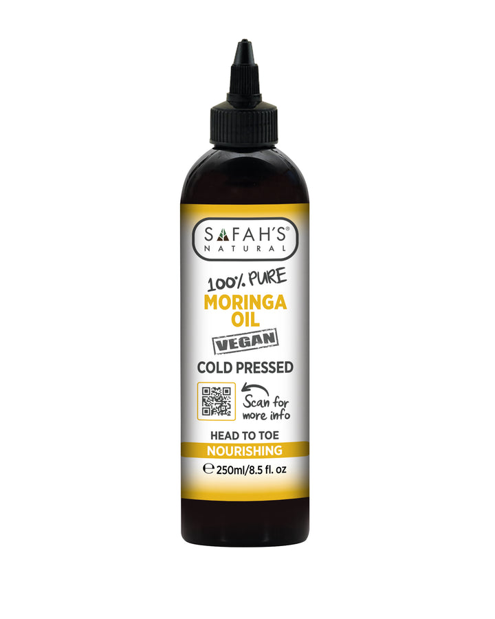 Moringa Oil 100% Pure – 100ml, 250ml | Promotes Hair Growth, Skin Refreshment & Anti-Aging