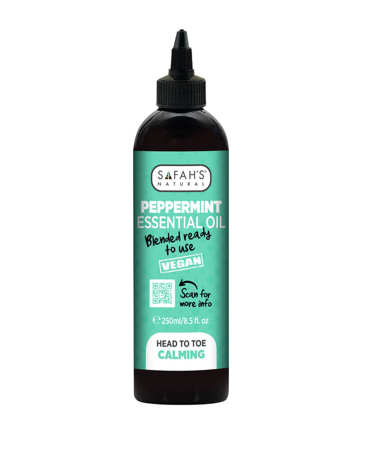 Blended Peppermint Oil – 100ml, 250ml | Refreshing Oil for Hair Growth, Clear Skin & Muscular Relief Massage