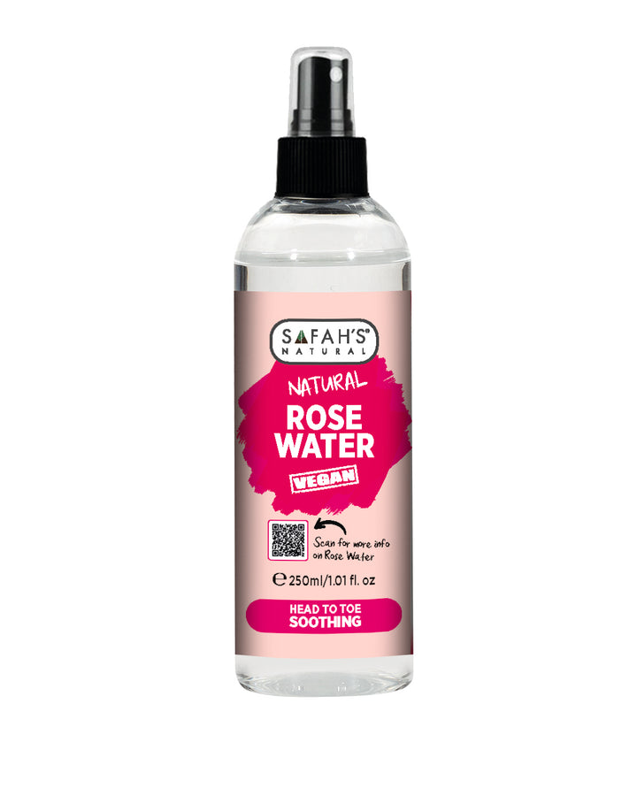 Rose Water – 30ml – 100ml – 250ml | Hydrating Rose Water Toner for Radiant Skin, Hair Shine & Scalp Care