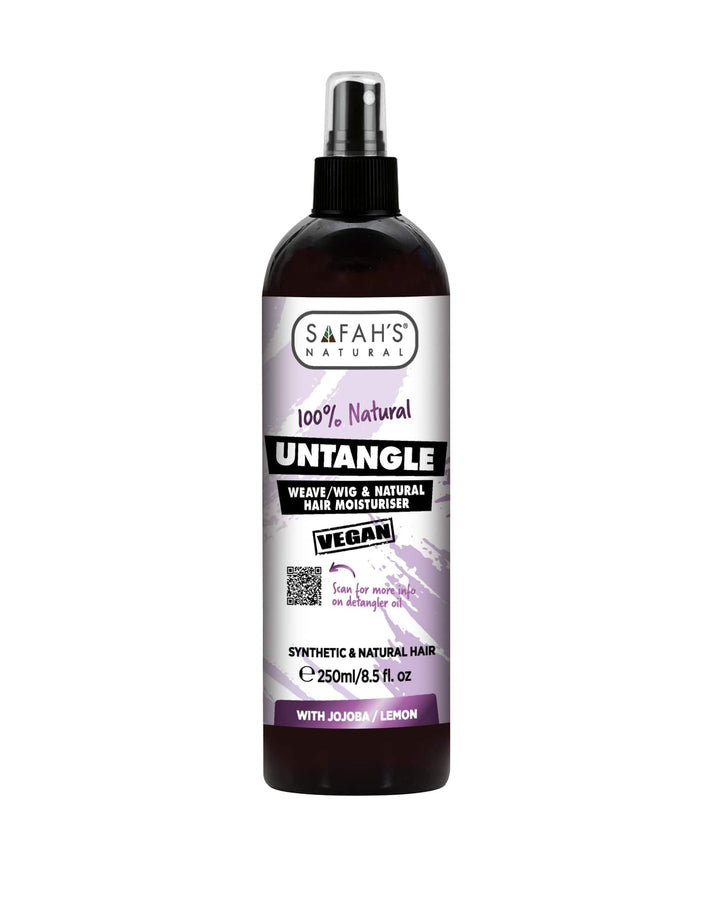 Untangle Weave & Wig Spray | Detangling & Refreshing Spray with Jojoba & Lemon Oils for Wigs & Extensions