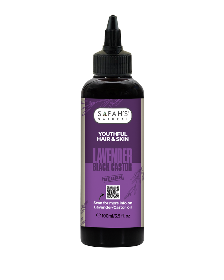 NATURAL CASTOR LAVENDER OIL - 100ml - 250ML | Hair Growth & Skin Relief for Youthful Hair & Skin