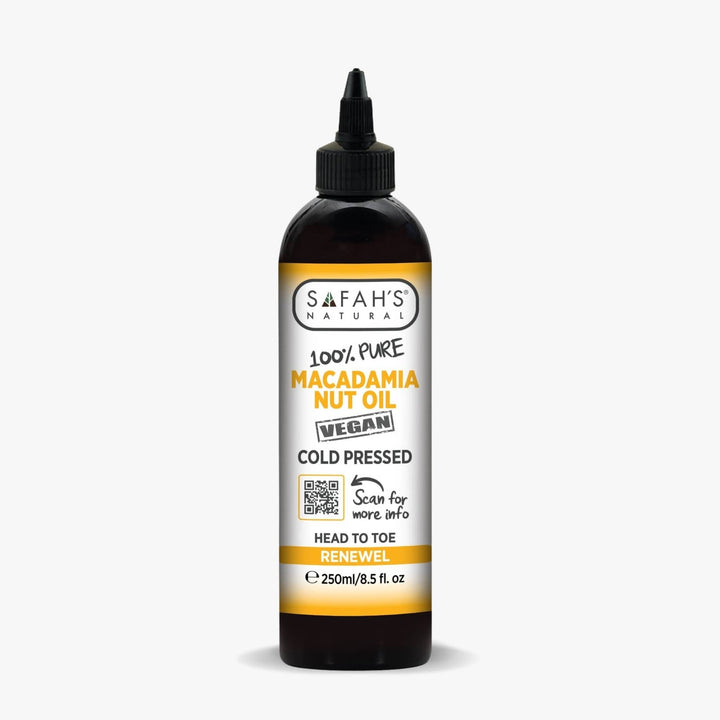Macadamia Nut Oil | 100% Pure | Hair Growth, Skin Brightening & Natural Sun Protection Oil