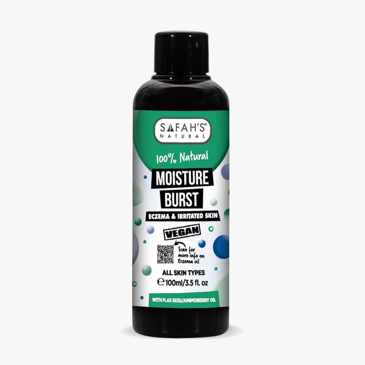Safah's Natural Moisture Burst bottle on a white background