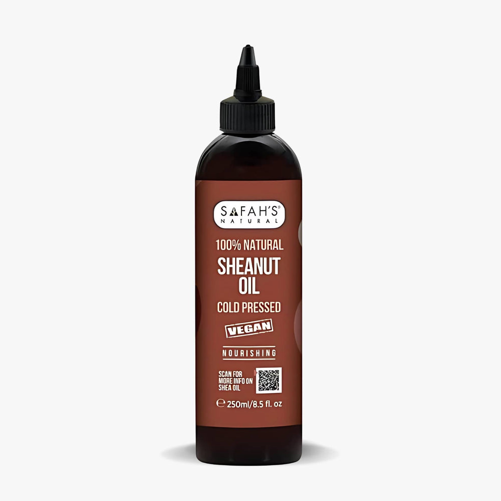 Safah's Sheanut Oil bottle on a white background