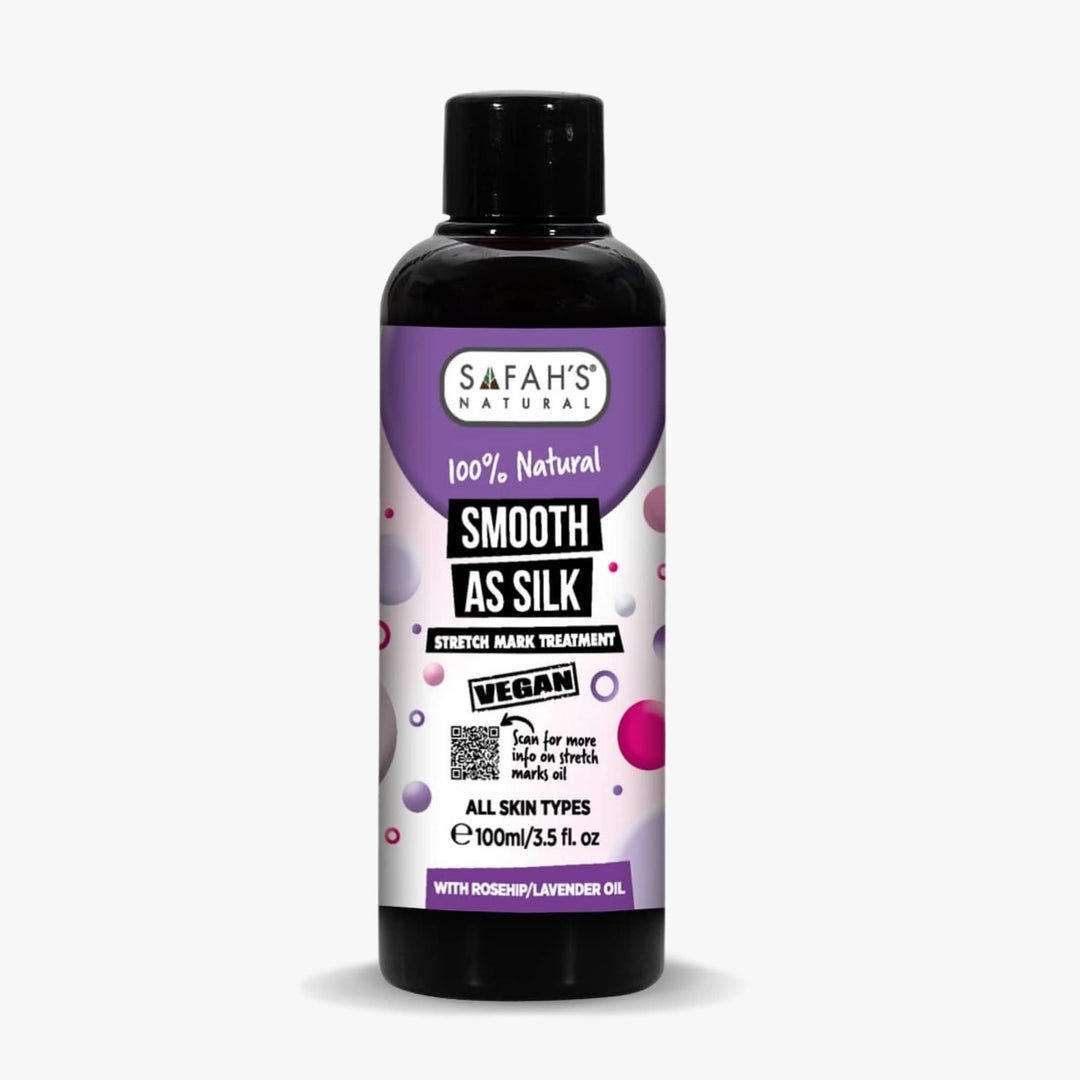 Smooth as Silk Stretch Marks Oil | Rosehip & Lavender Oil Blend to Fade Marks & Hydrate Skin