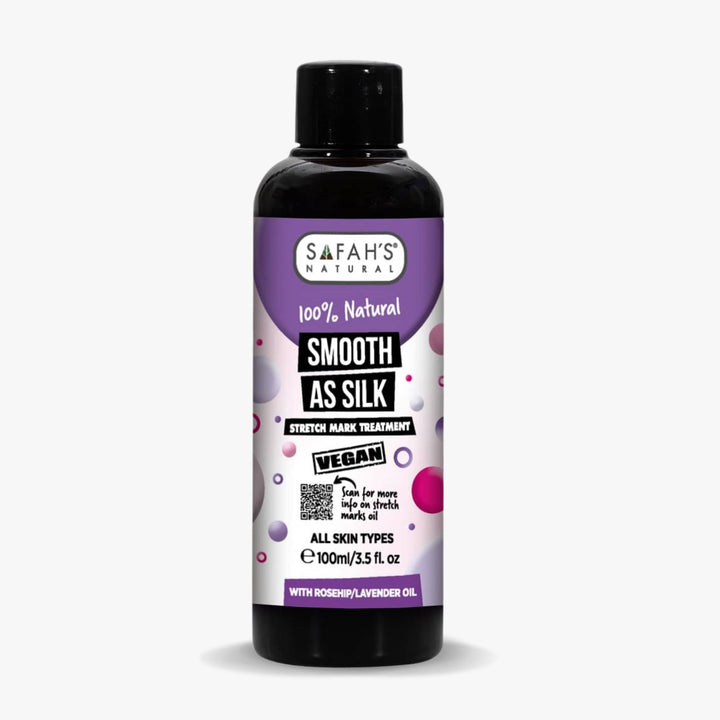 Smooth as Silk Stretch Marks Oil | Rosehip & Lavender Oil Blend to Fade Marks & Hydrate Skin