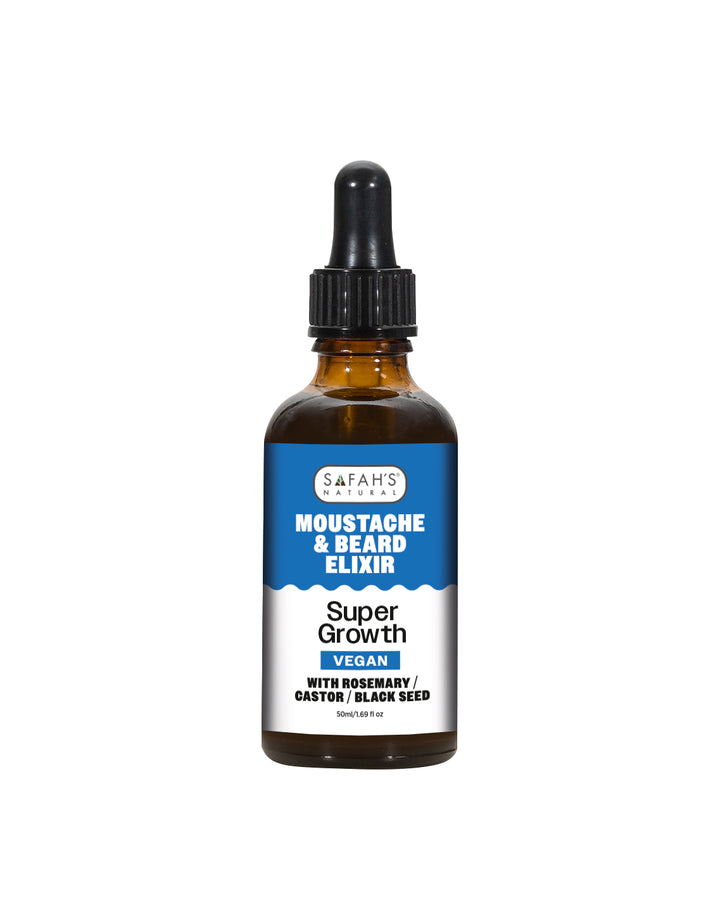 Super Growth Elixir – 50ml | Beard & Moustache Oil for Faster Growth, Hydration & Strength with All-Natural Formula