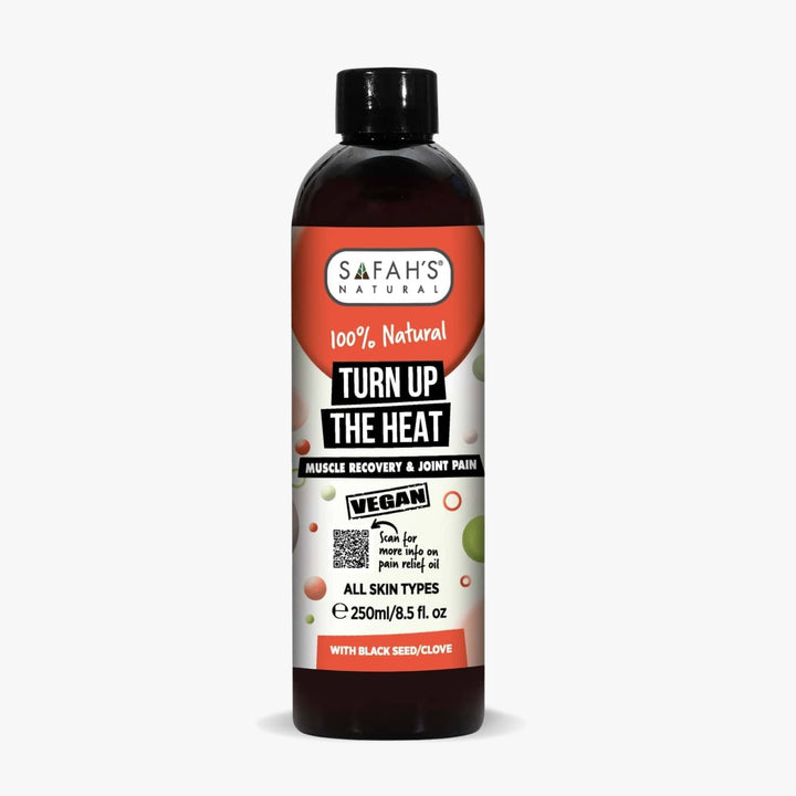 Safah's Naturals bottle with label on a white background
