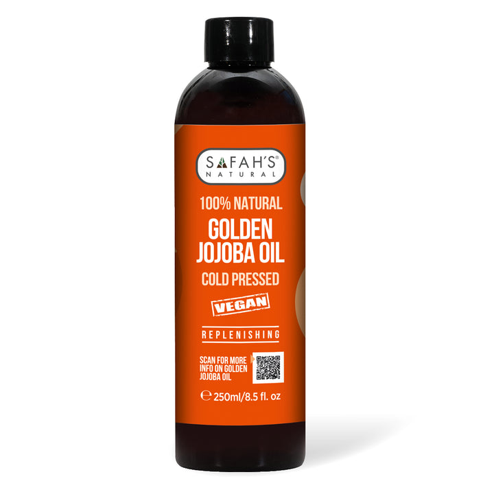 Natural Golden Jojoba Oil – 50ml – 100ml – 250ml | Nourishing Jojoba Oil for Hair Regrowth & Skin Care