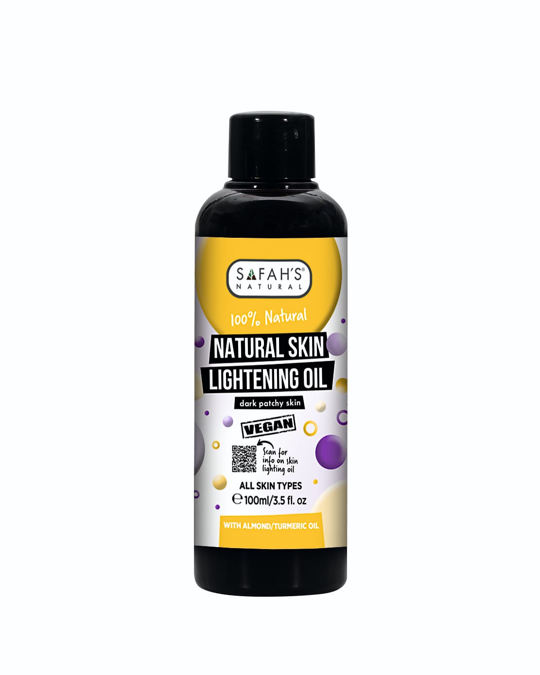 Natural Skin Lightening Oil - Almond & Turmeric Brightening Blend