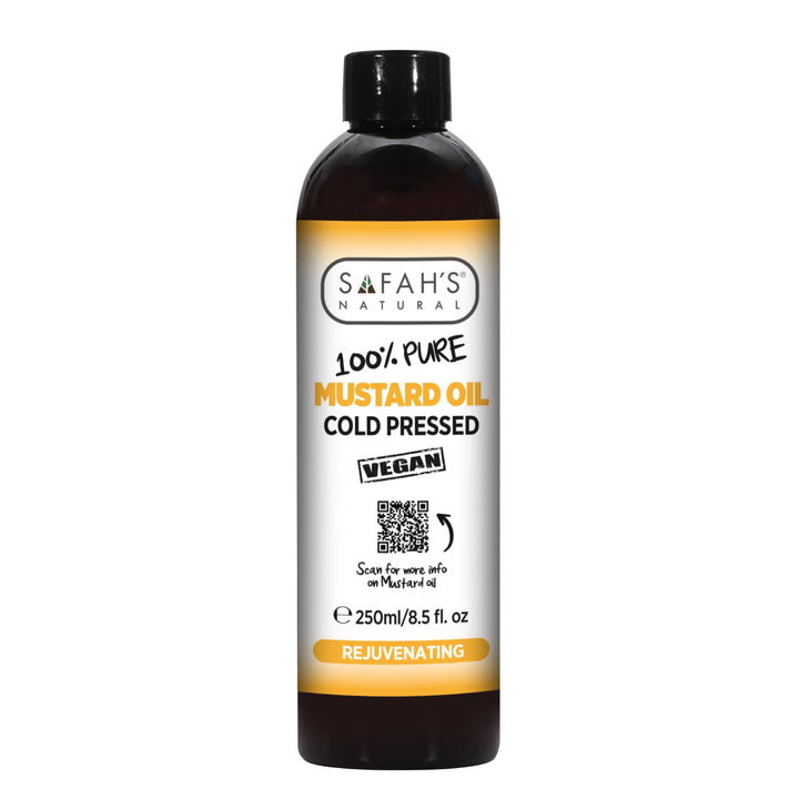 Mustard Oil 100% Pure – 100ml, 250ml | Cold-Pressed Mustard Oil for Hair Strengthening & Skin Nourishment