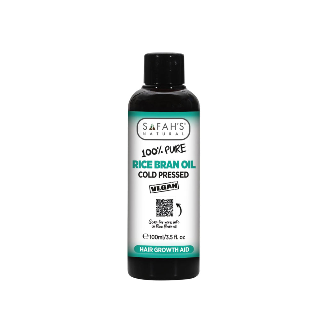 Rice Bran Oil 100% Pure | Nourishing Rice Bran Oil for Hair Health, Skin Hydration & Frizz Control