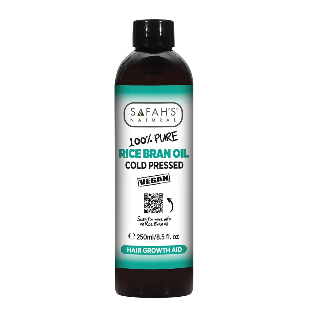 Rice Bran Oil 100% Pure | Nourishing Rice Bran Oil for Hair Health, Skin Hydration & Frizz Control